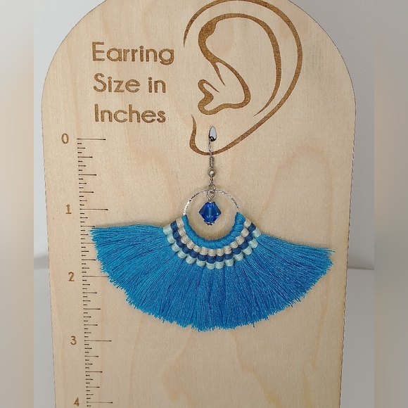 Swarovski Fan Tassel earrings - Picture 2 of 4